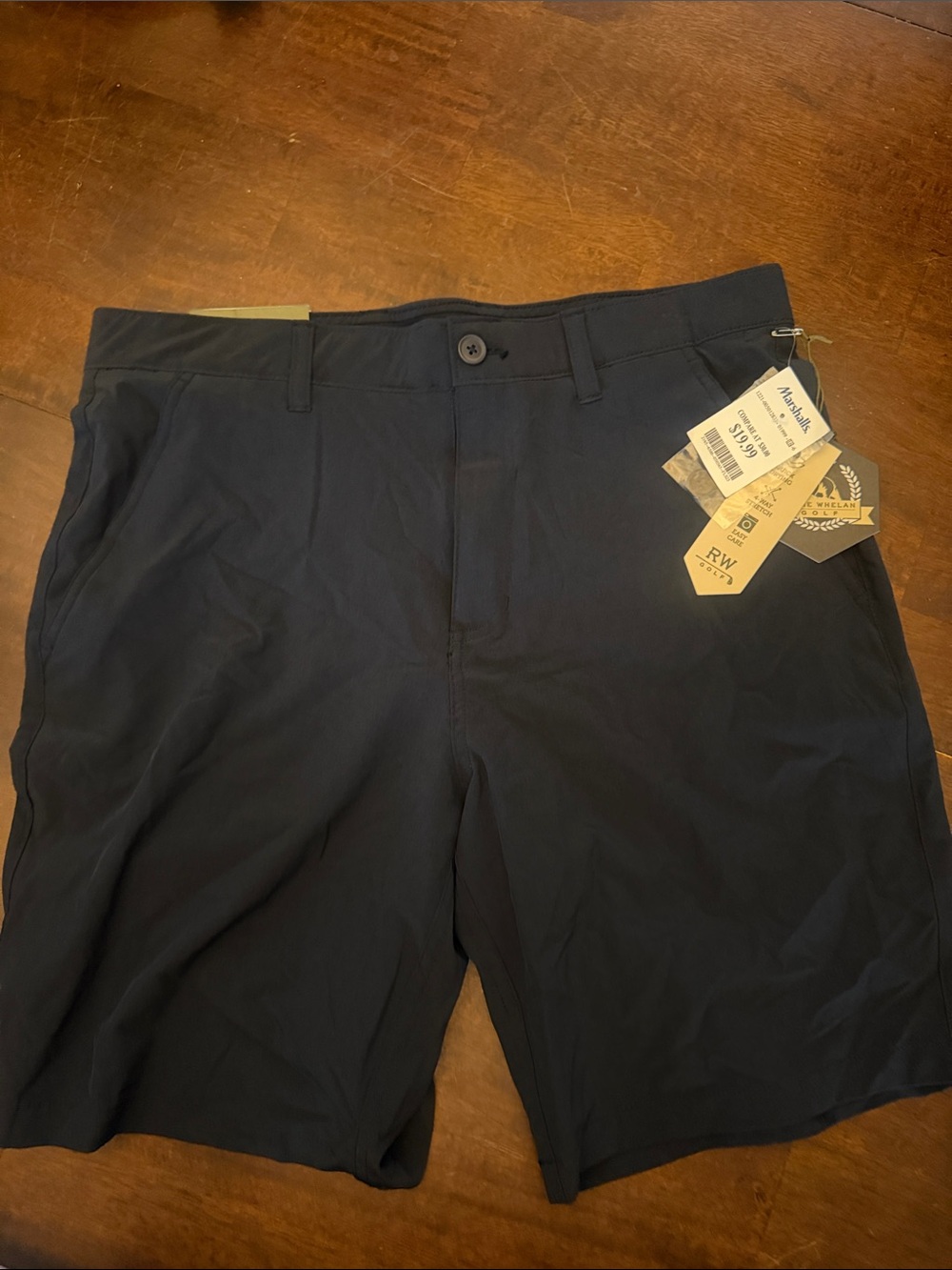 Men's Flat Front Chino Shorts - Navy